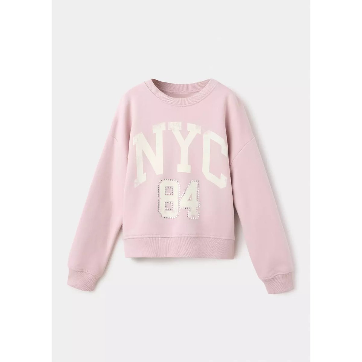 Sweat-shirt coton imprimé rose, MANGO KIDS