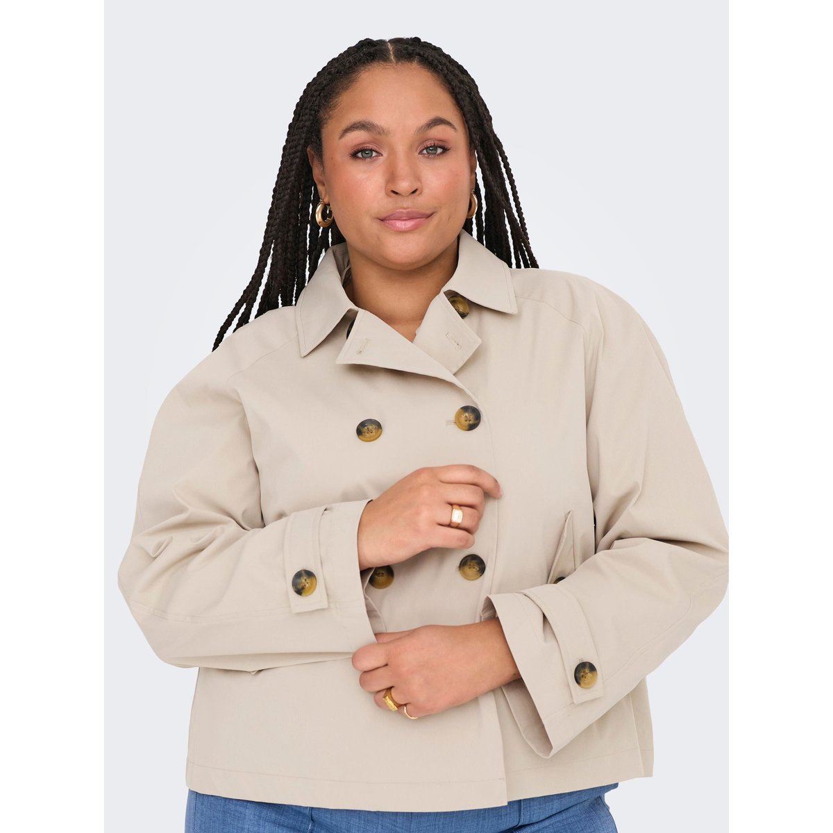 Trench Coat oxford tan, ONLY CARMAKOMA