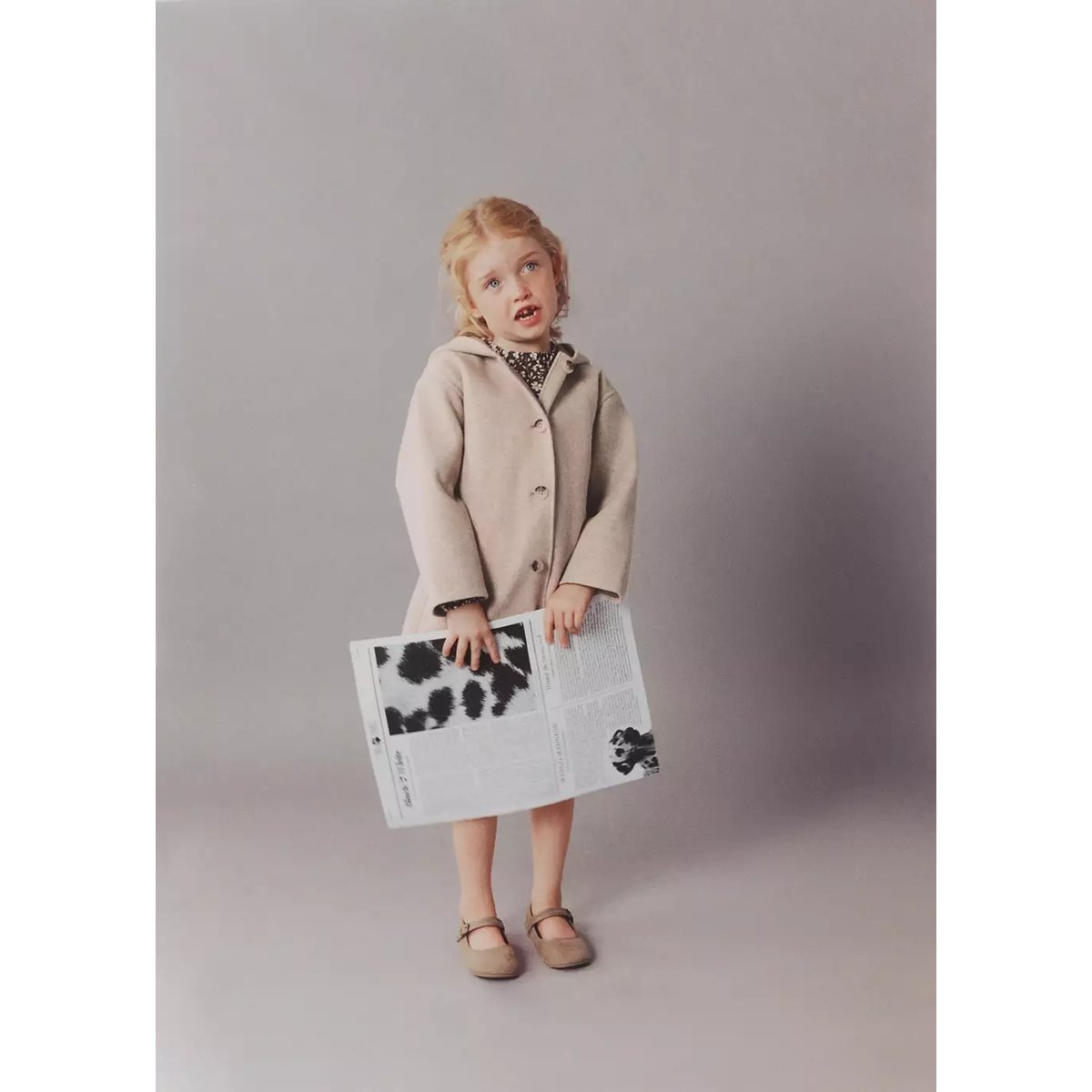 Manteau long drap de laine sable, MANGO BABY