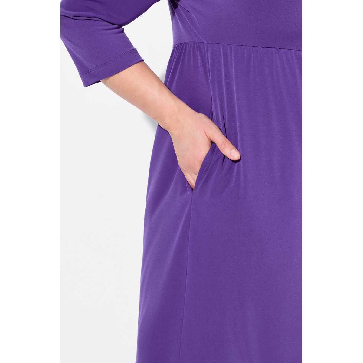 Robe en jersey coupe trapèze saphir foncé, ULLA POPKEN