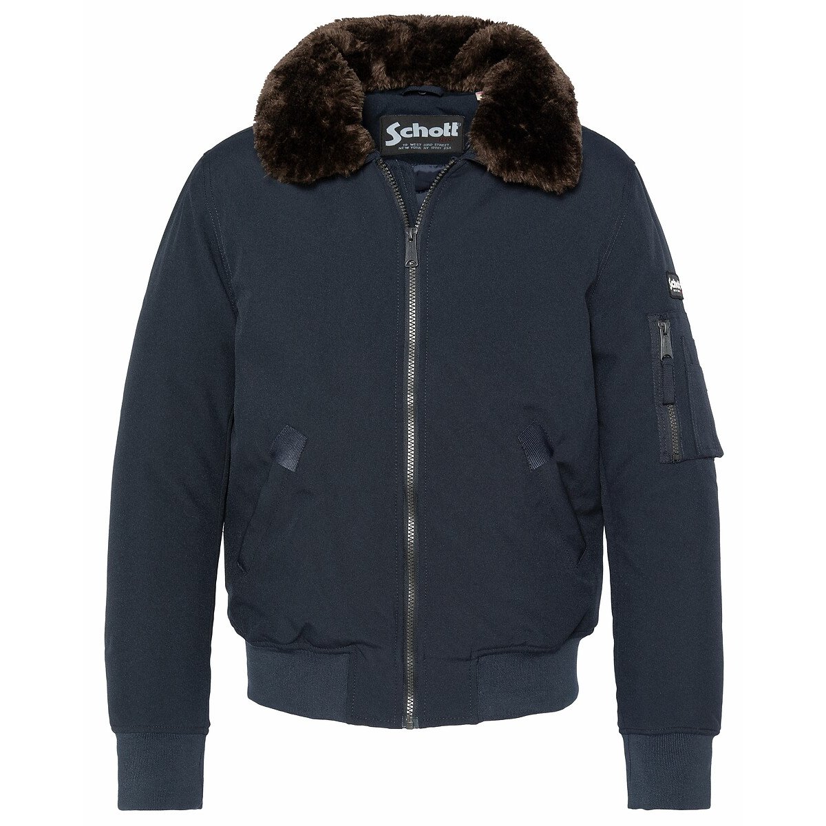 Mid-Season Short Jacket navy blue, SCHOTT