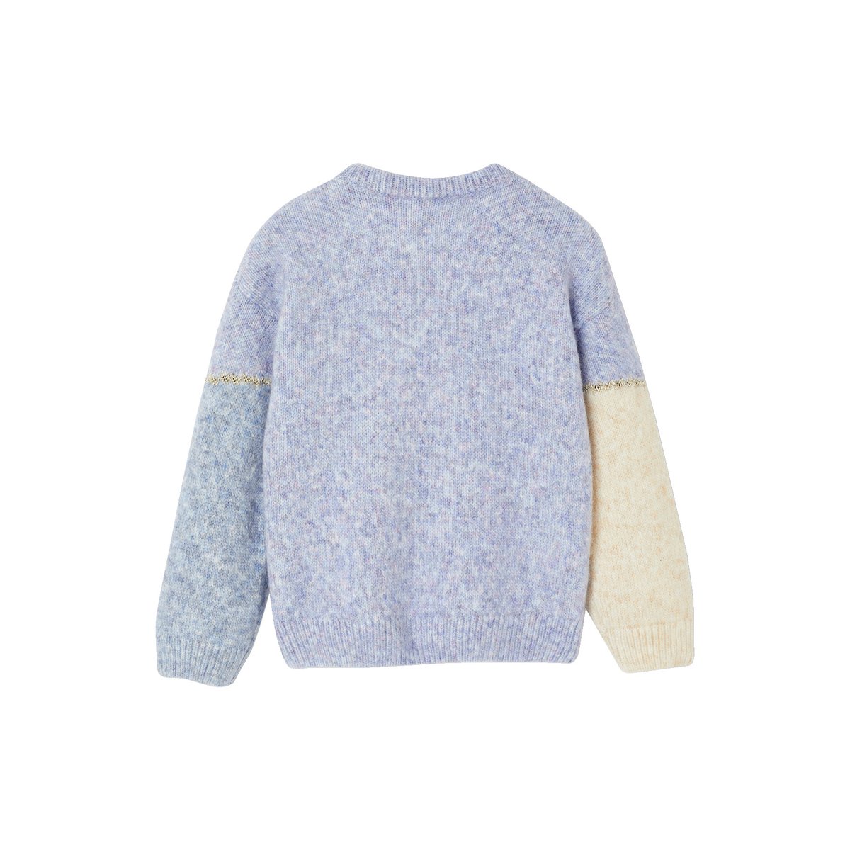Pull colorblock bleu, VERTBAUDET