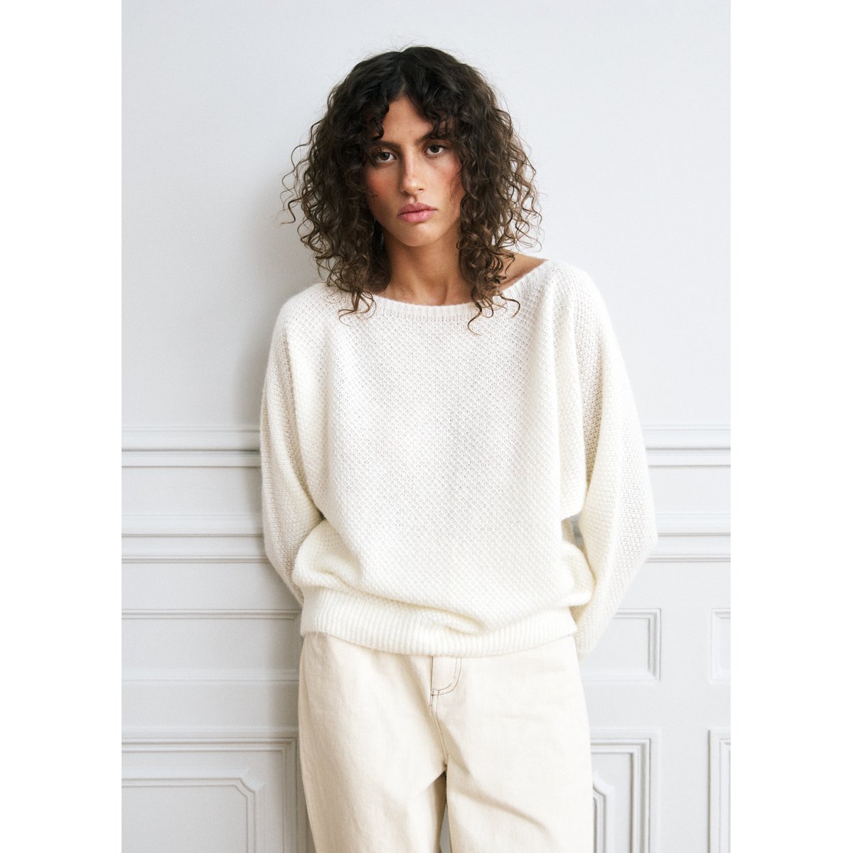 Pull SYLVIE beige crème, FRNCH
