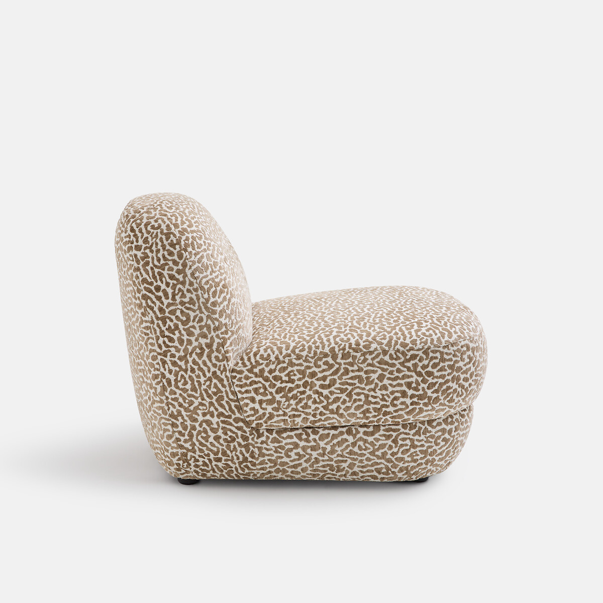 Fauteuil lounge compact, tissu bouclette motif léopard, OLTO léopard, LA REDOUTE INTERIEURS