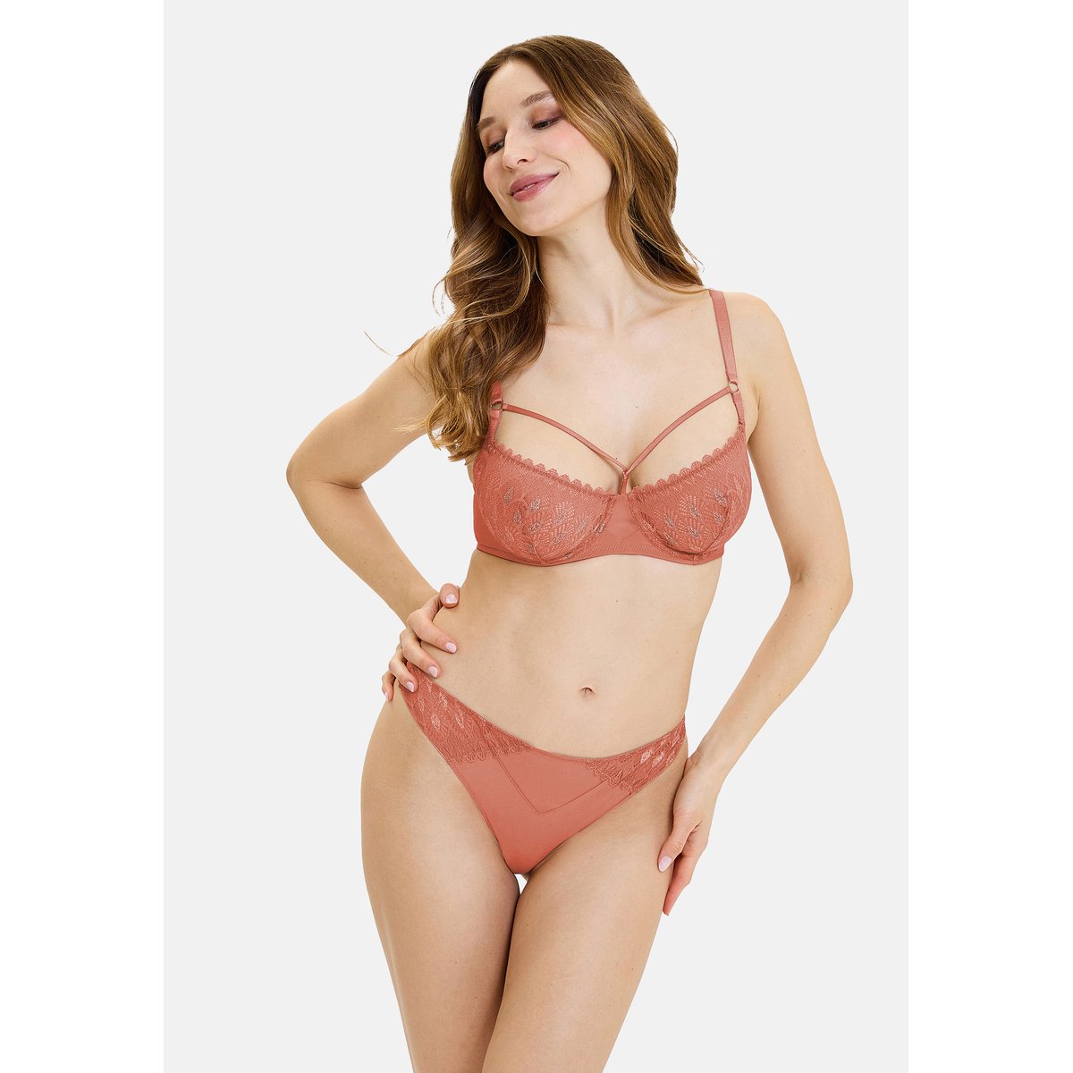 Tanga OLYMPE marron cuivré, SANS COMPLEXE