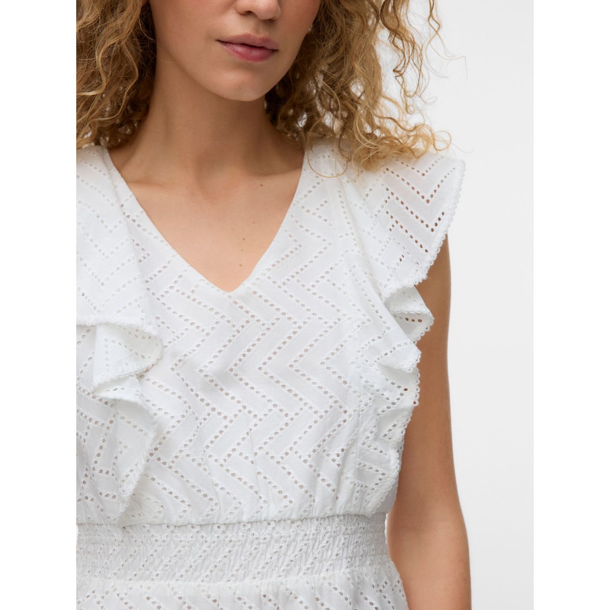 Robe Smockée snow white, VERO MODA