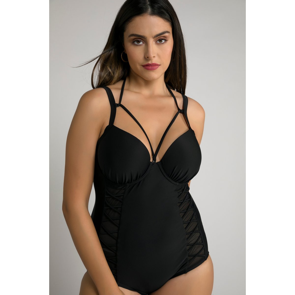 Maillot de bain à nouer sur la nuque noir, ULLA POPKEN