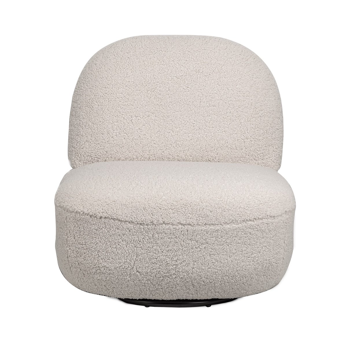 Fauteuil de salon pivotant, bouclette, KAMPALA blanc cassé, NORDLYS