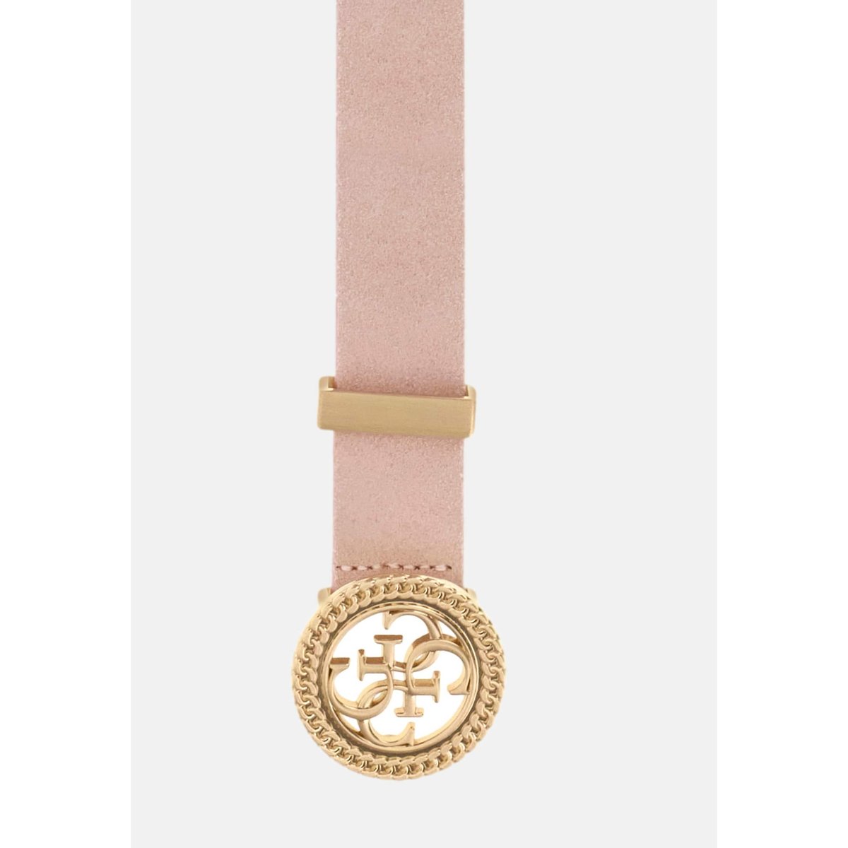 Ceinture 4G En Cuir Véritable rose poudré, GUESS