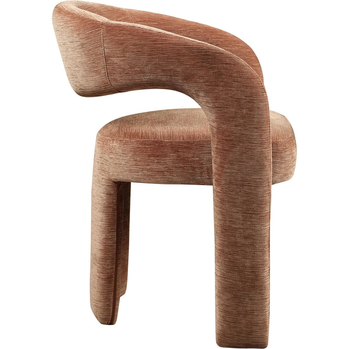 Chaise de salle à manger avec accoudoirs moka mousse, RECOLLECTION