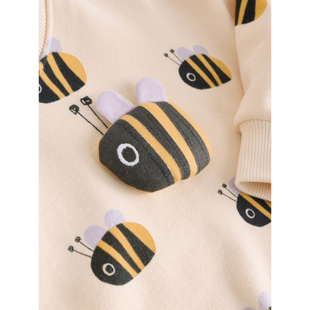 Ensemble sweat et legging abeille à rayures crème, NEXT