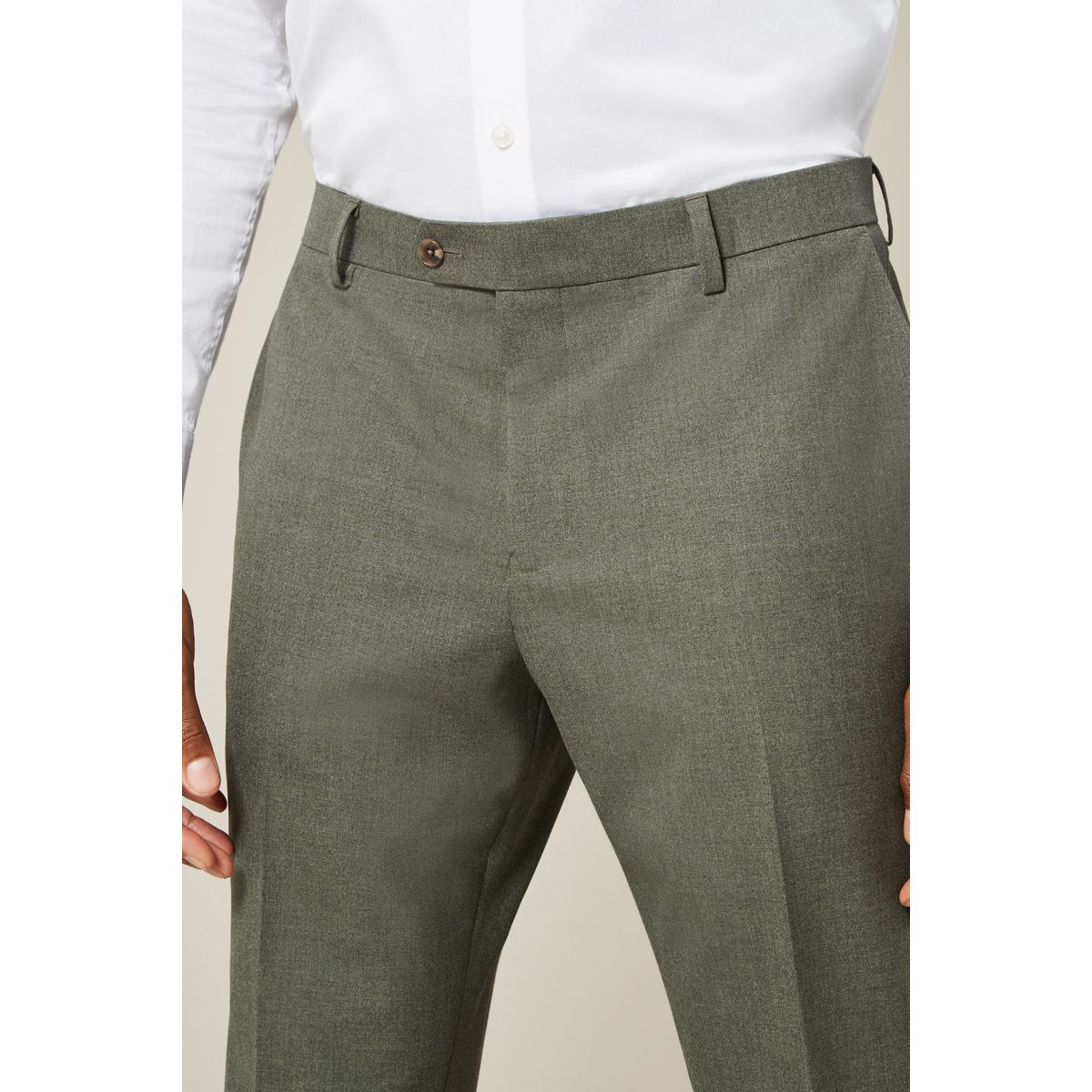 Pantalon de costume stretch vert marron, NEXT