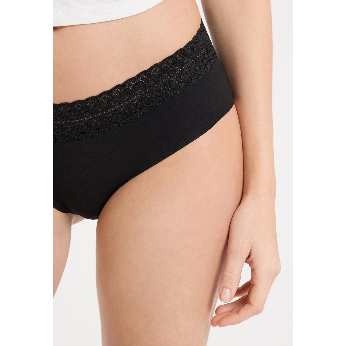 Shorty en coton INVISIBLE W24 noir, ETAM