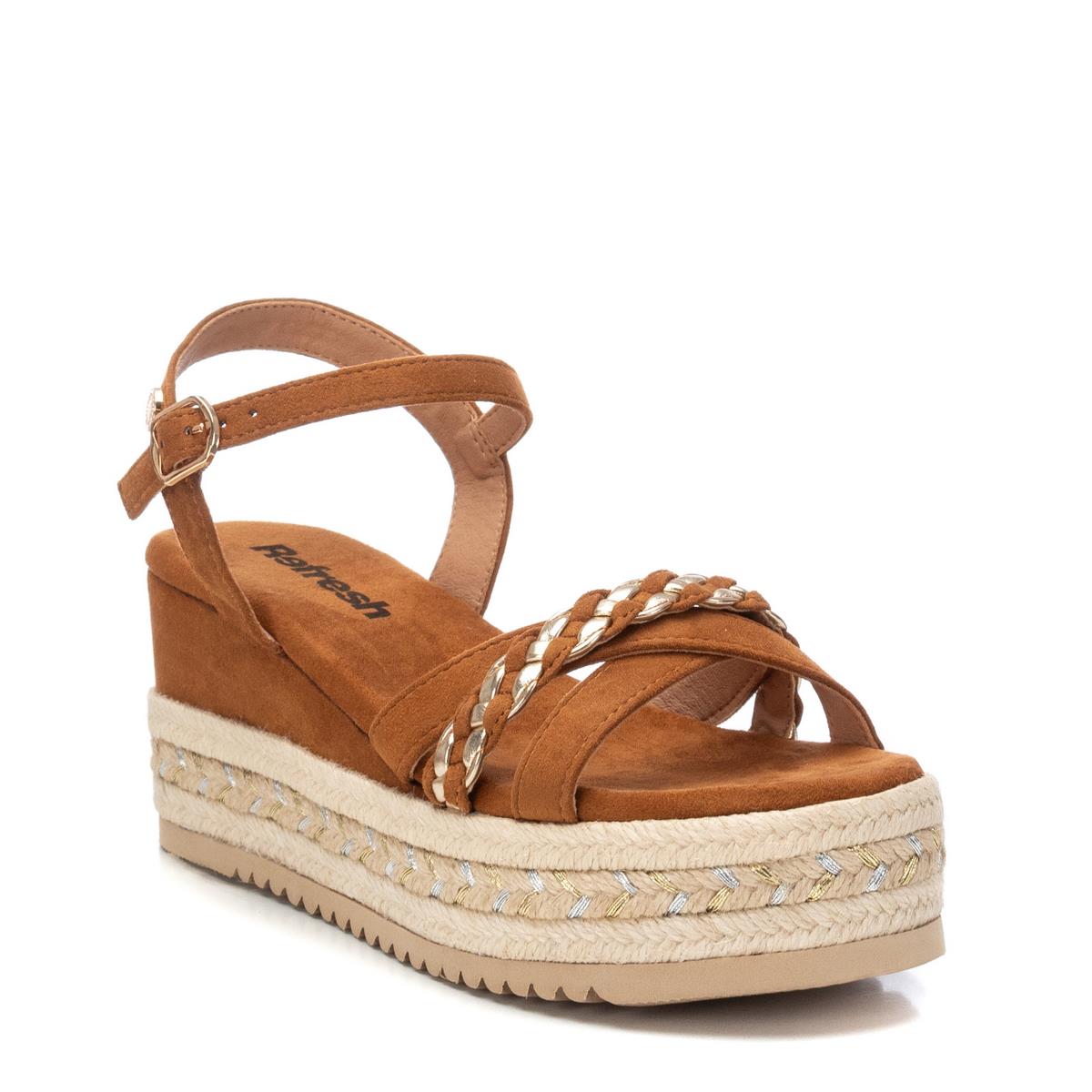 Sandale Coin Décontractée Boucle camel, REFRESH