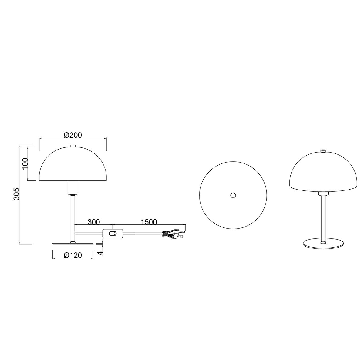Lampe design en métal, NOLA blanc, TRIO