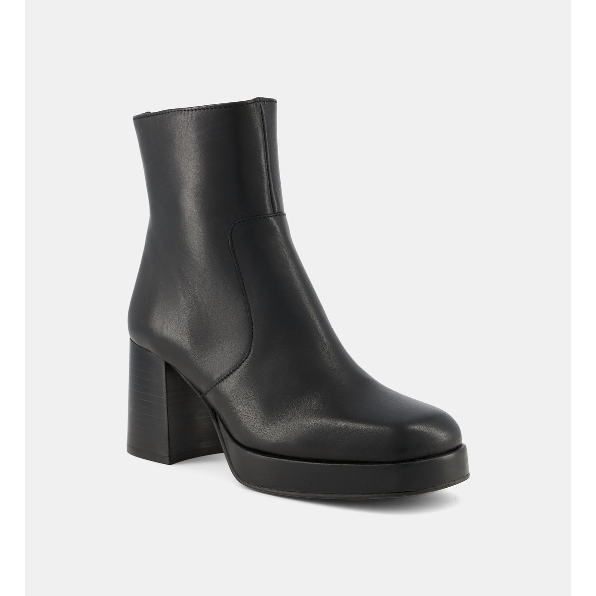 Bottines à plateforme celma cuir noir, GALERIES LAFAYETTE