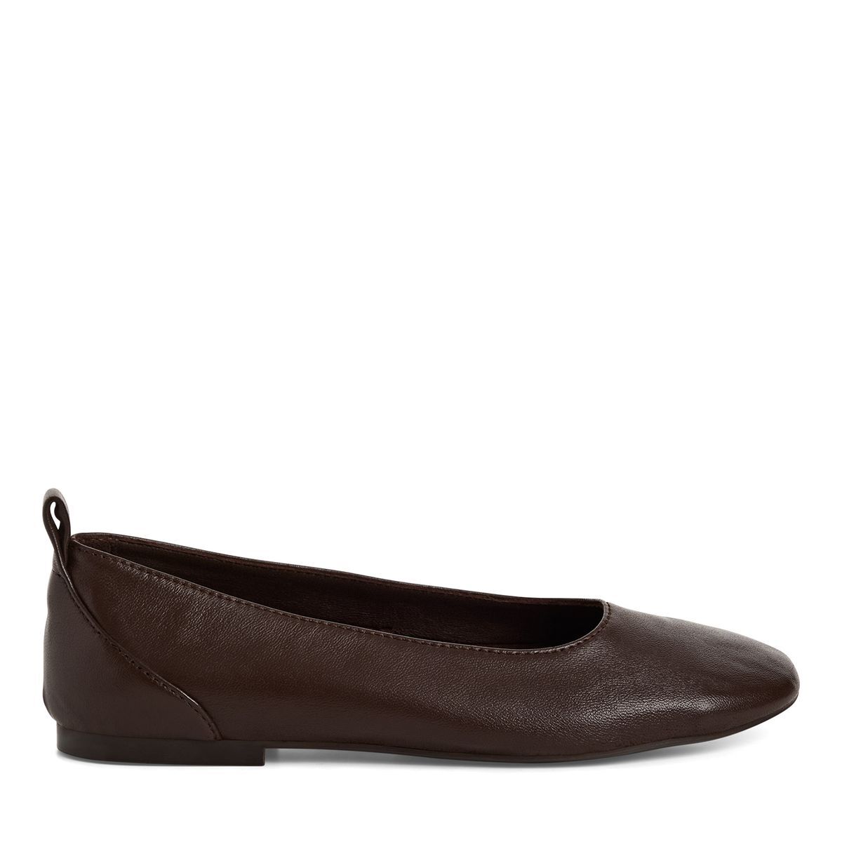 Ballerine en cuir marron mocca, TAMARIS