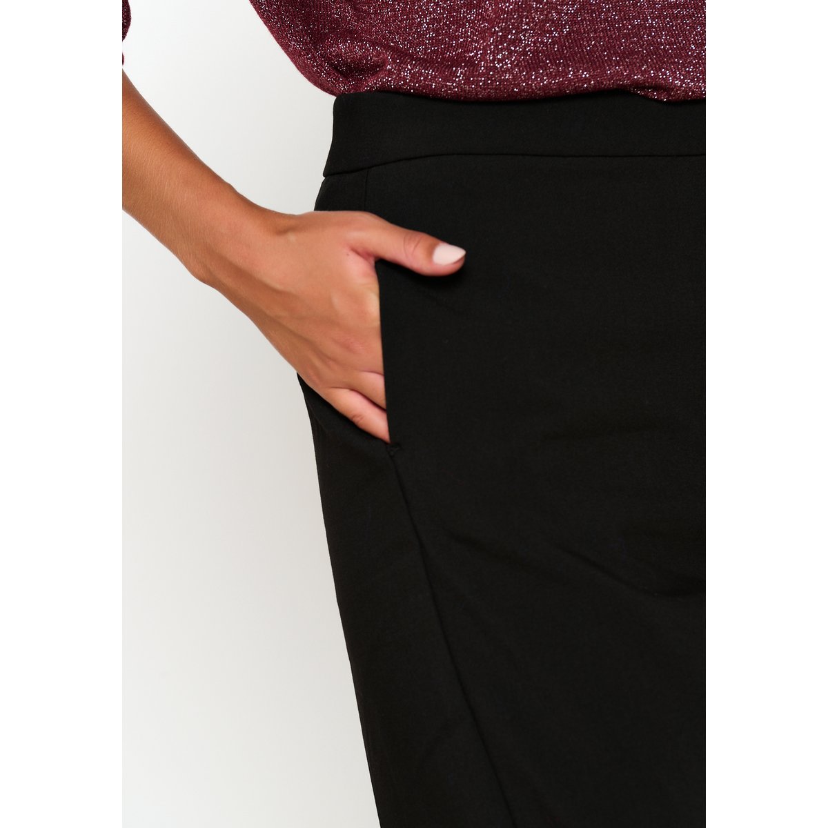 Pantalon coupe droite noir, LOLALIZA