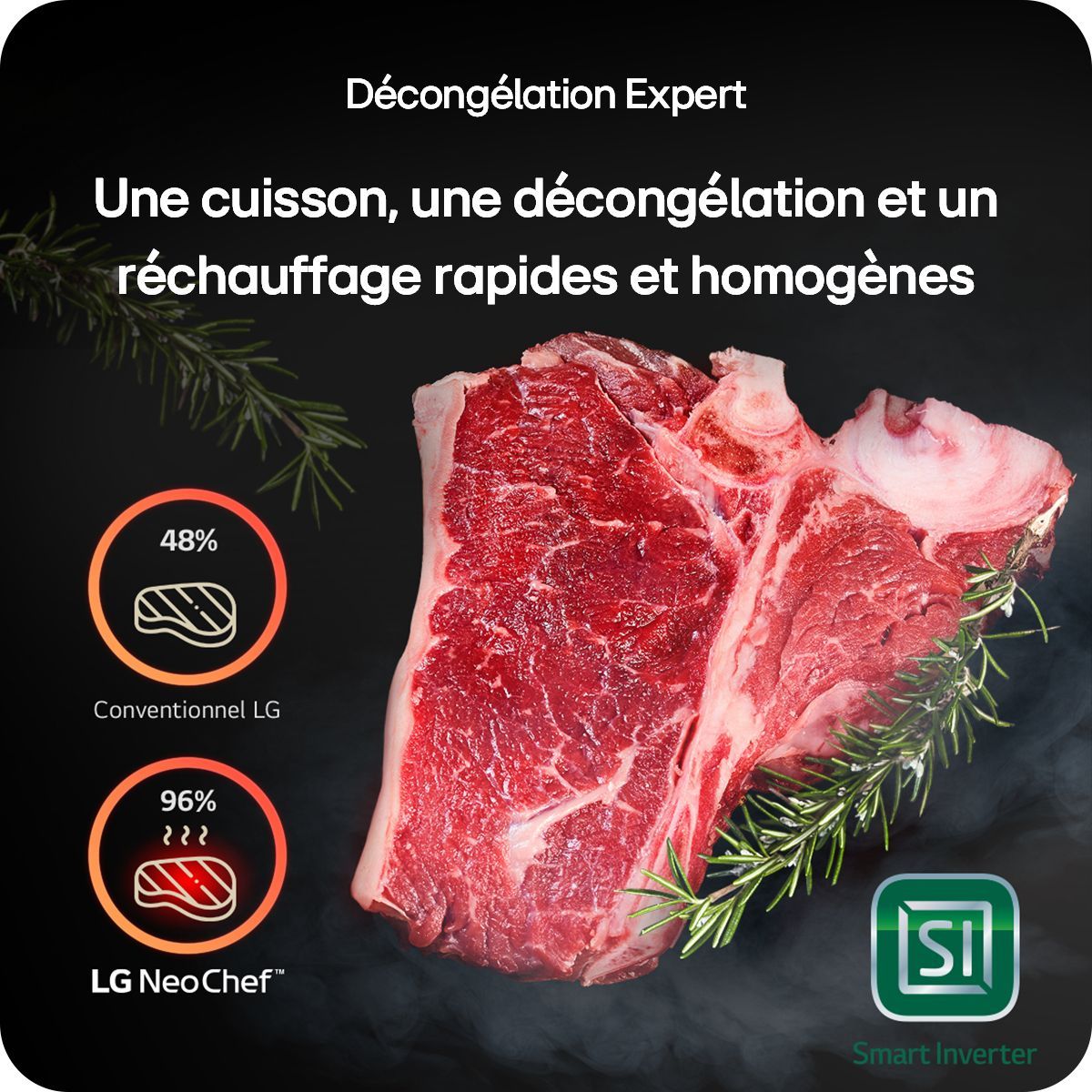 Micro ondes grill MH7295CIR inox / miroir, LG