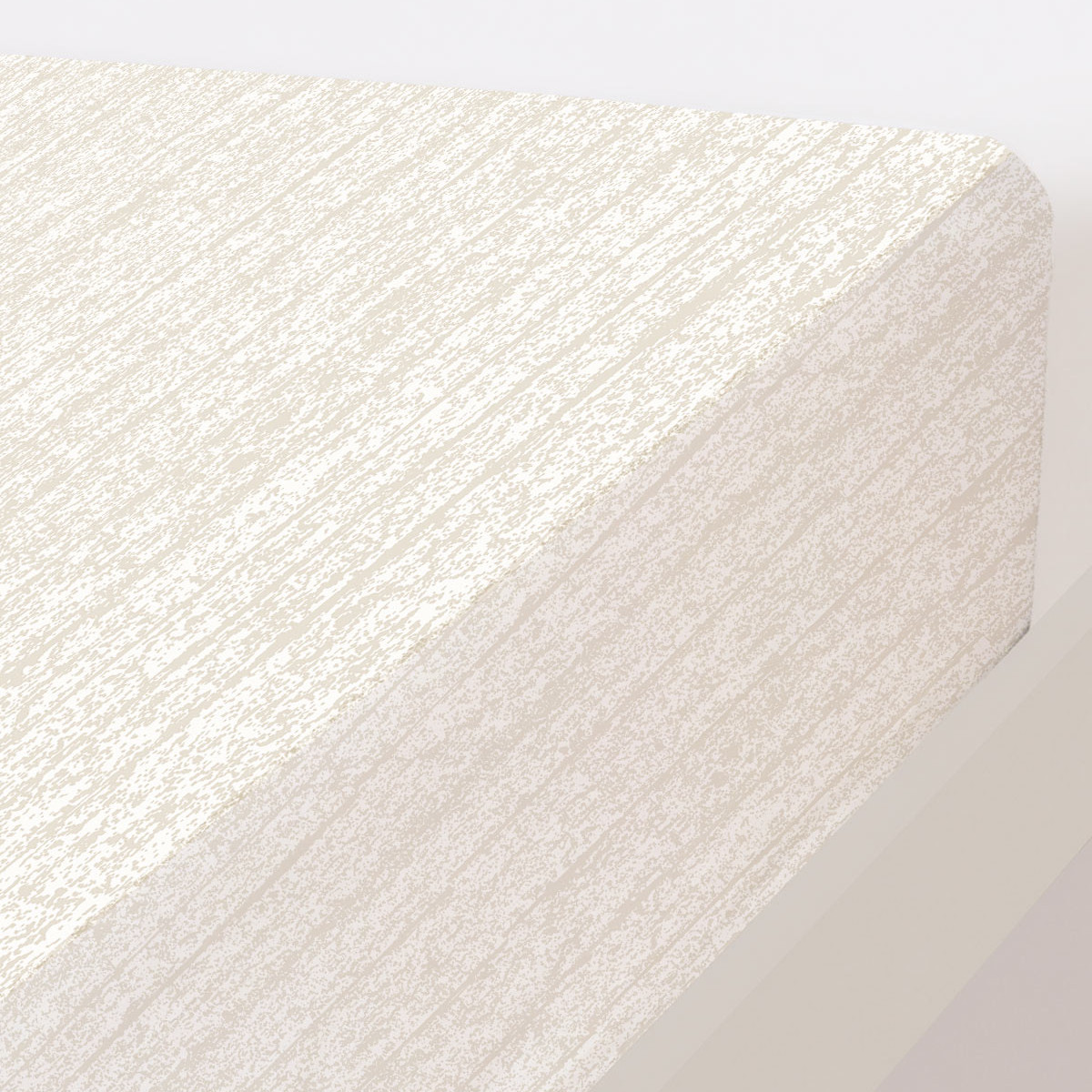 Drap housse en percale de coton bonnet 30 cm YAKOUBA ficelle, SENSEI MAISON