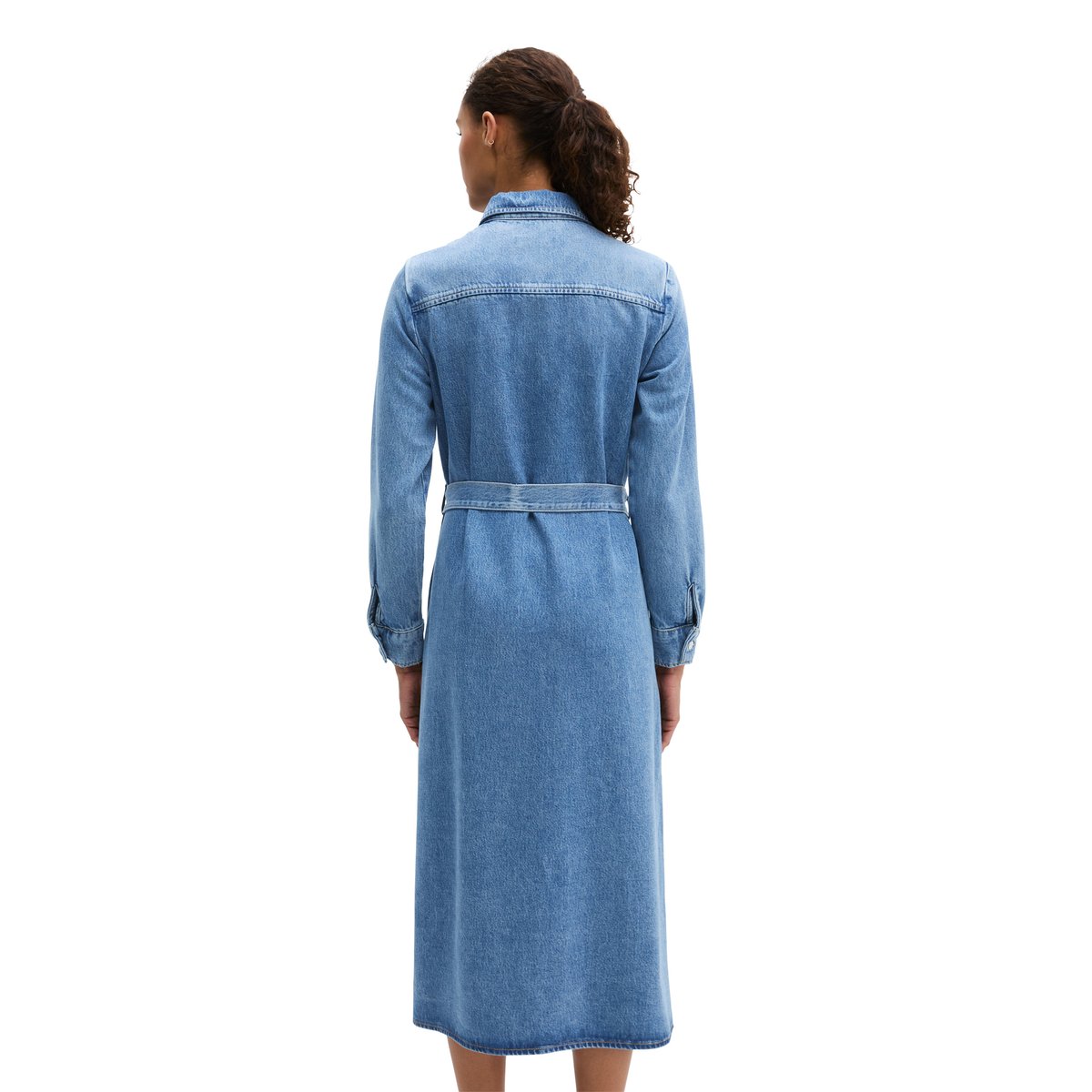 Robe en jean regular en mélange TENCEL™ Lyocell bleu moyen, MARC O'POLO