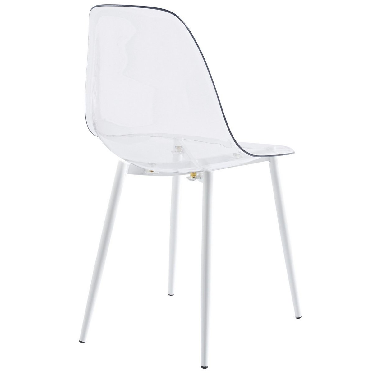 Lot de 4 chaises transparentes avec pieds en acier - CASPER transparent, MATHI DESIGN