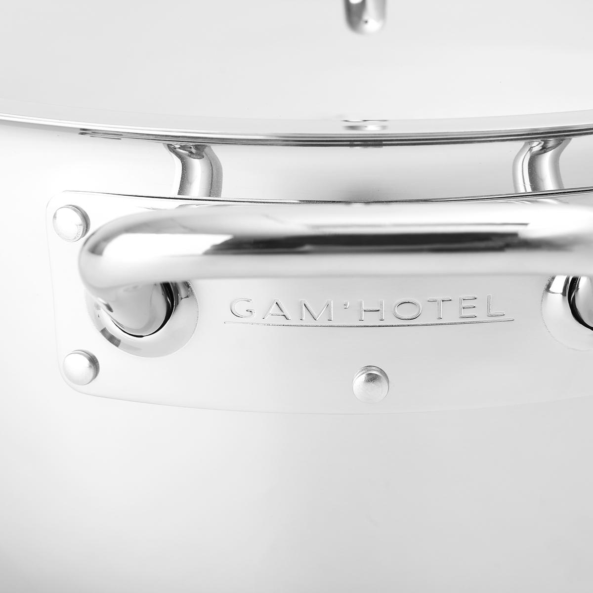 Marmite inox - 32cm induction couleur unique, GAM HOTEL