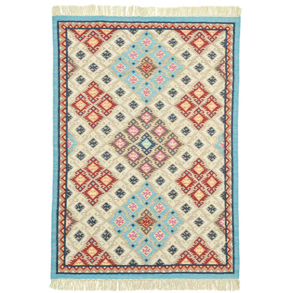 Tapis Kilim tissé main aux couleurs vives - Kelim Royal multicolore, THEKO