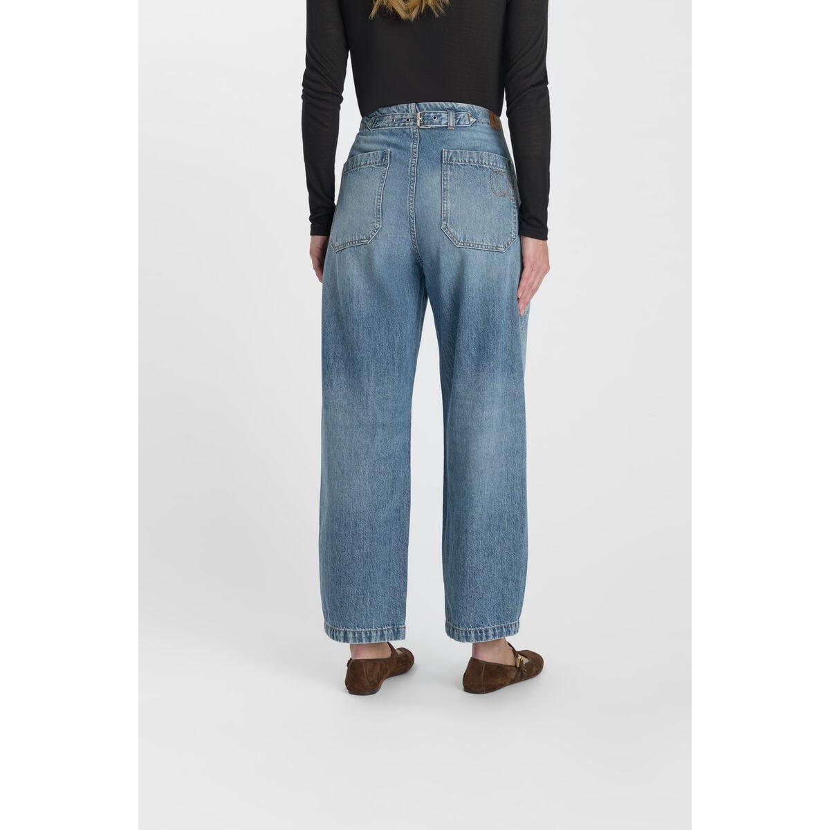 Jeans loose, large , longueur 34 blue, LE TEMPS DES CERISES