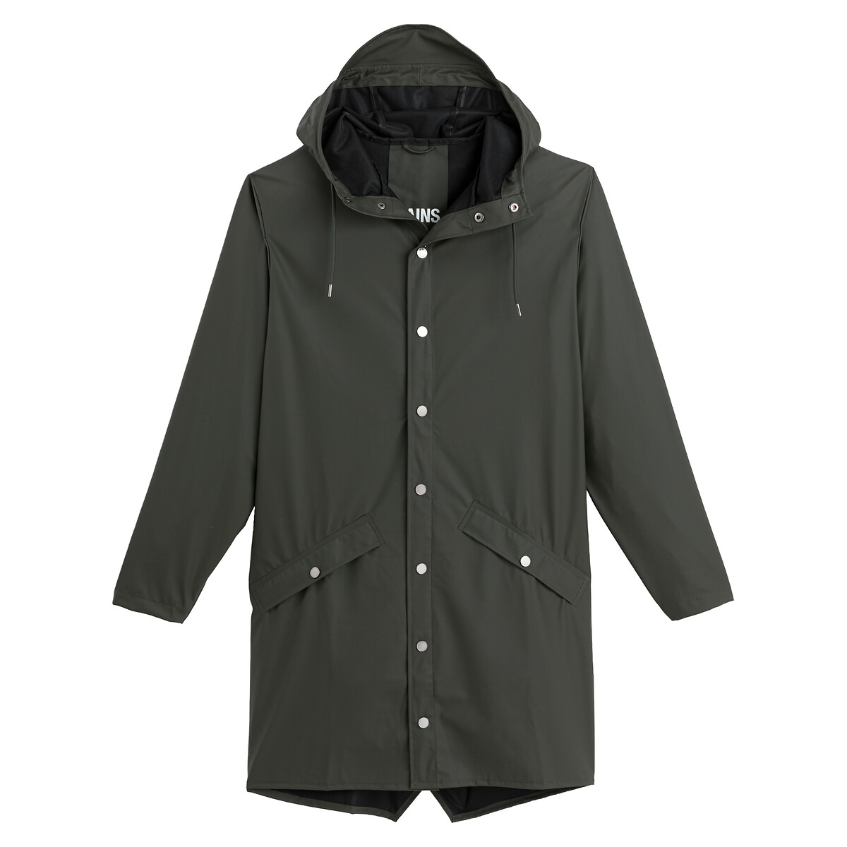 Casaco impermeável com capuz unissexo, LONG JACKET caqui, RAINS