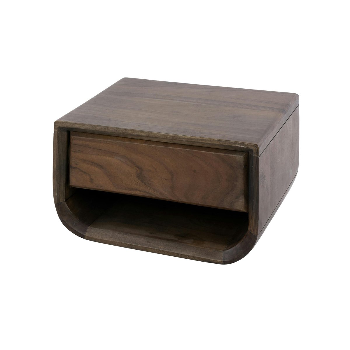 Table de nuit suspendue bois d'acacia brun 1 tiroir NAKO marron, PIER IMPORT
