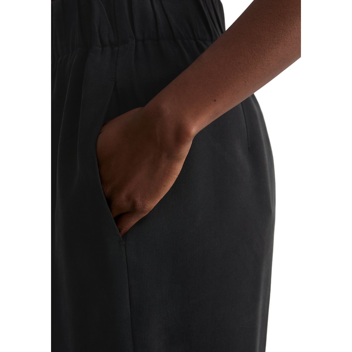 Pantalon relaxed en lyocell LENZING™ noir, MARC O’POLO DENIM