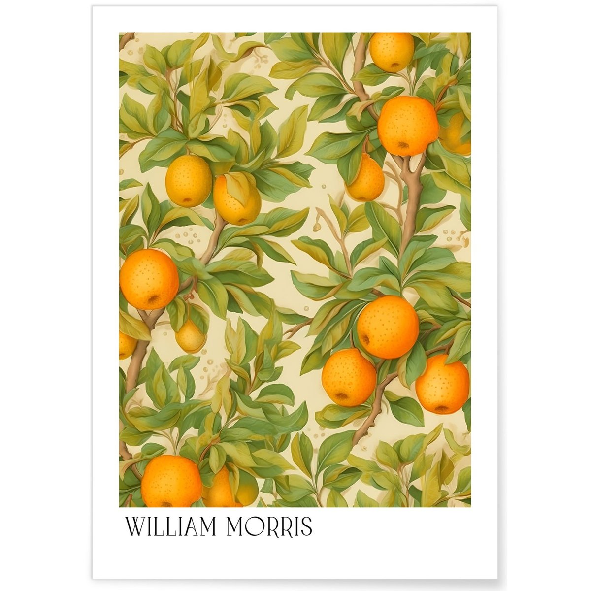 Affiche William Morris n°15 blanc, L'AFFICHERIE