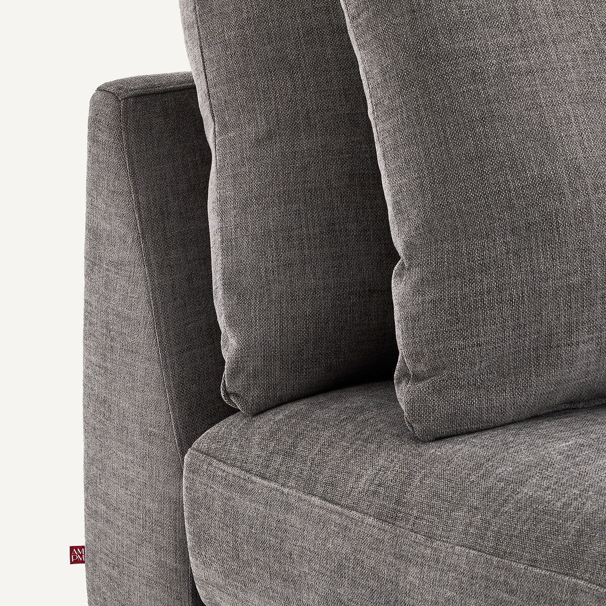 Canapé d'angle en polyester coton, MODERNISTE gris stone, EMMANUEL GALLINA X AM.PM