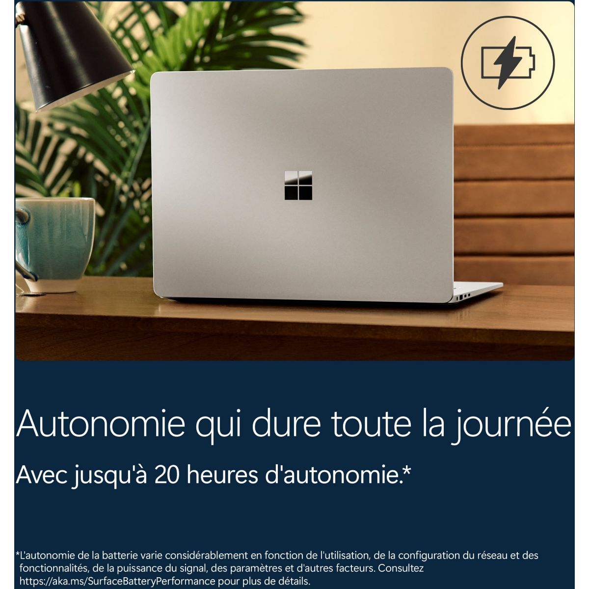 Ordinateur portable SURFACE LAPTOP 8e PLATINE 13,8" Tactile Snapdragon X plus 16 Go RAM LPDDR5x SSD 512 Go Copilot+PC couleur unique, MICROSOFT