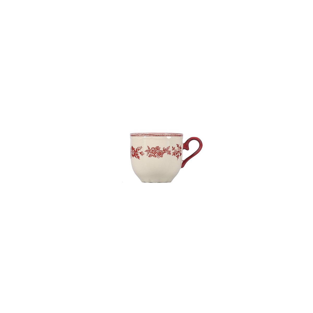 Lot de 4 tasses CYRIL rouge, SP COLLECTION