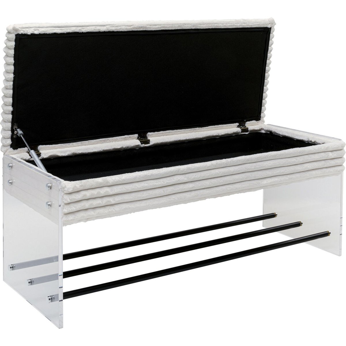 Banc-coffre en polyester épais, INSIDE blanc, KARE DESIGN