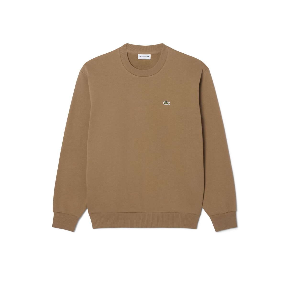 Sweatshirt en molleton camel, LACOSTE