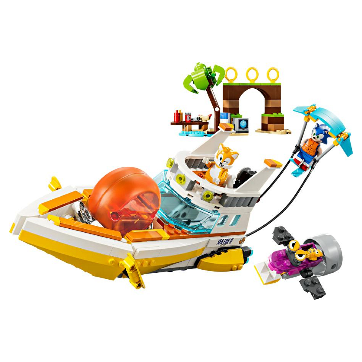 76997 Le bateau daventures de tails orange, LEGO
