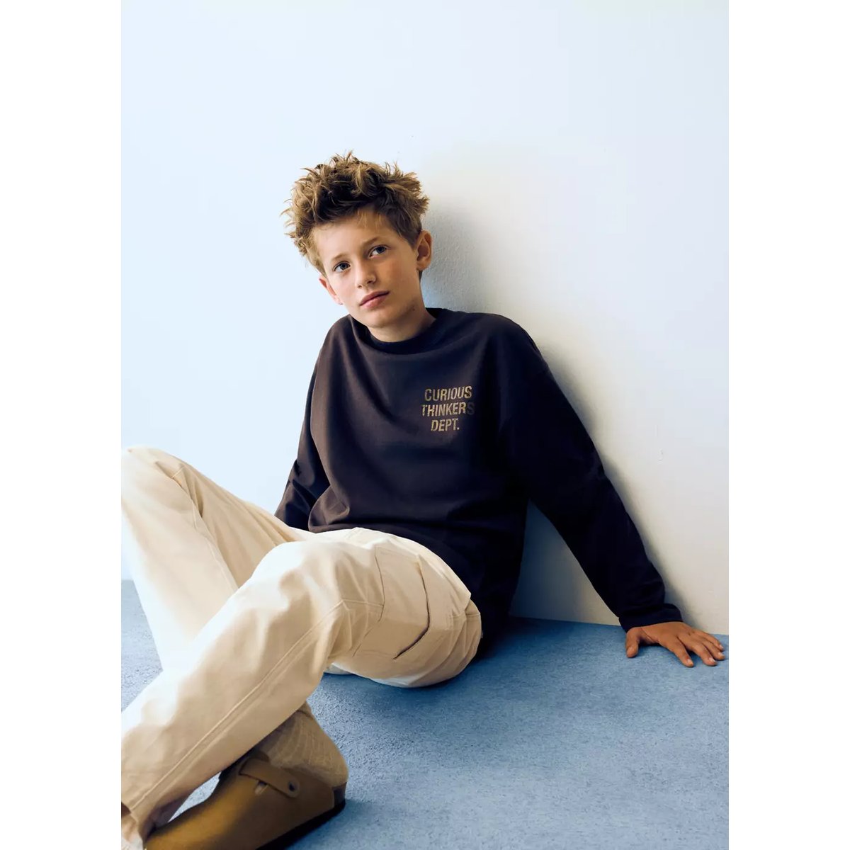 T-shirt oversize à détail imprimé chocolat, MANGO KIDS