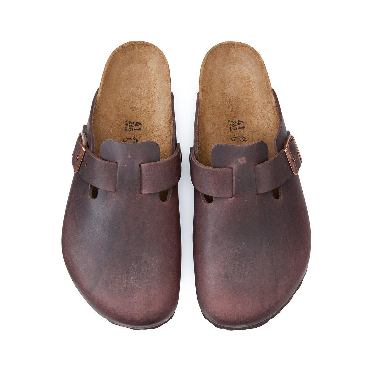 Sabots en cuir Boston marron, BIRKENSTOCK