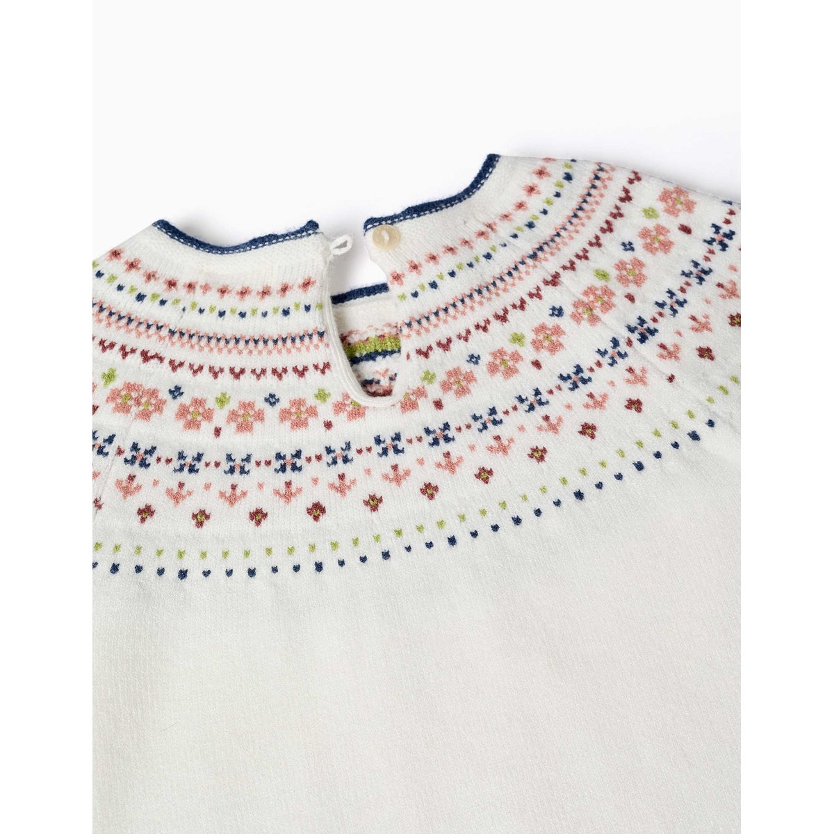 Pull en maille avec motif jacquard blanc, ZIPPY