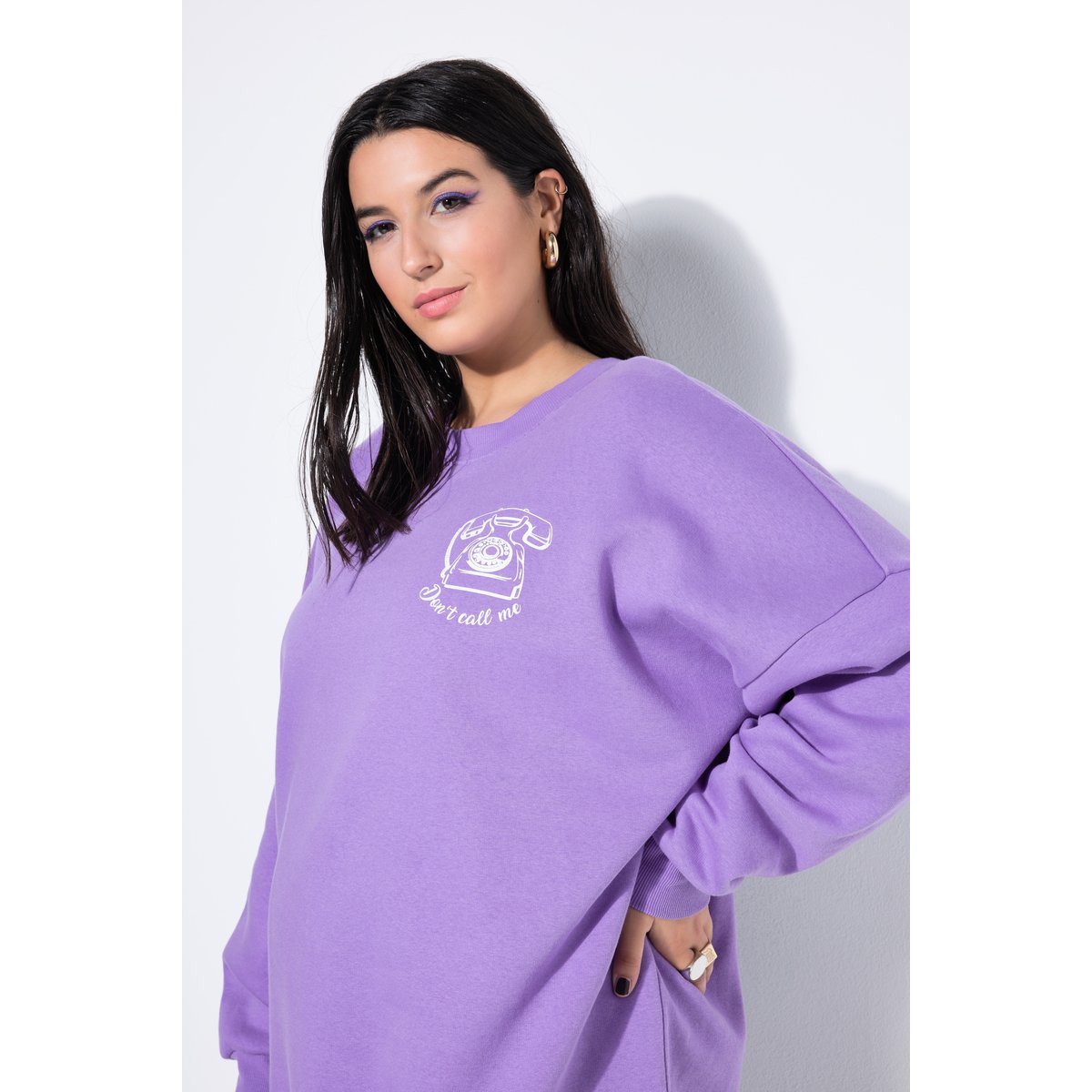 Sweat-shirt ultra-oversize violet, STUDIO UNTOLD