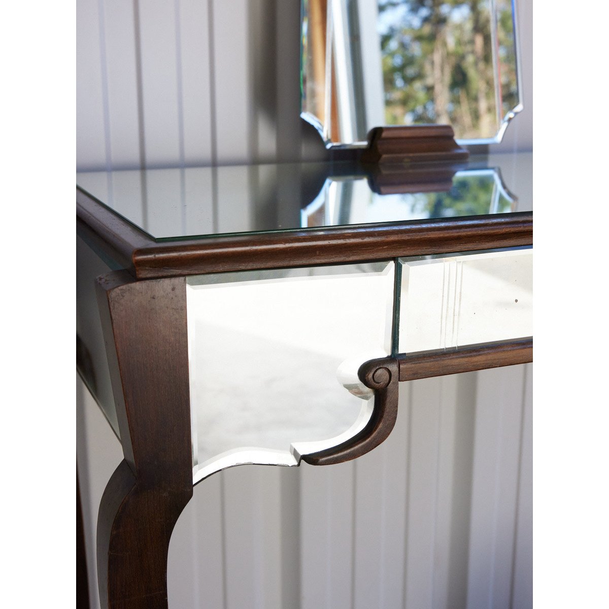 Coiffeuse Art déco en miroirs biseautés Louise N°356 - Bon état miroir, DEBONGOUT