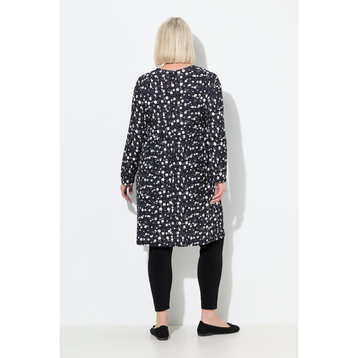 Robe en jersey à pois noir, ULLA POPKEN