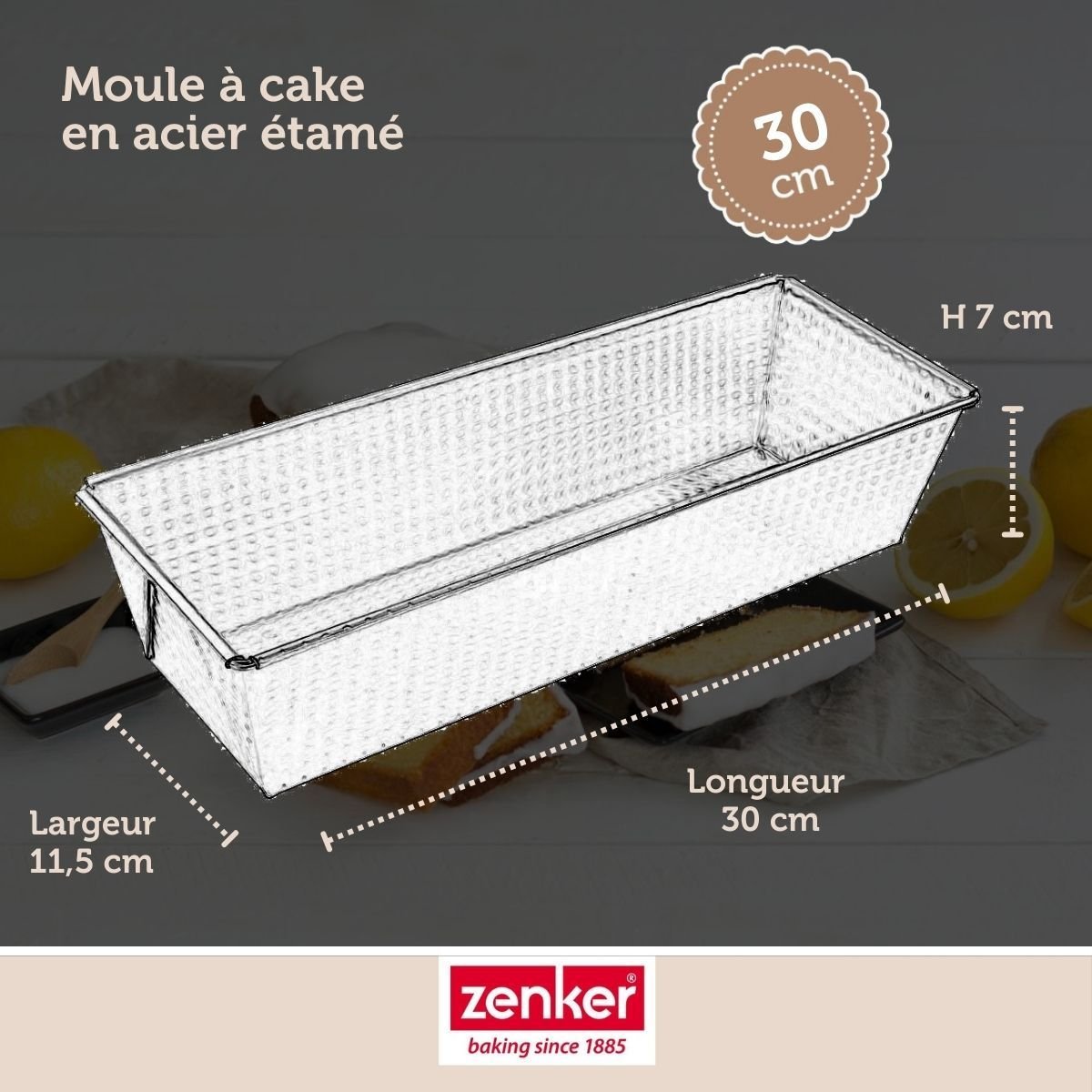 Set de 4 ustensiles de pâtisserie moule à gâteaux bol SILVER gris, ZENKER