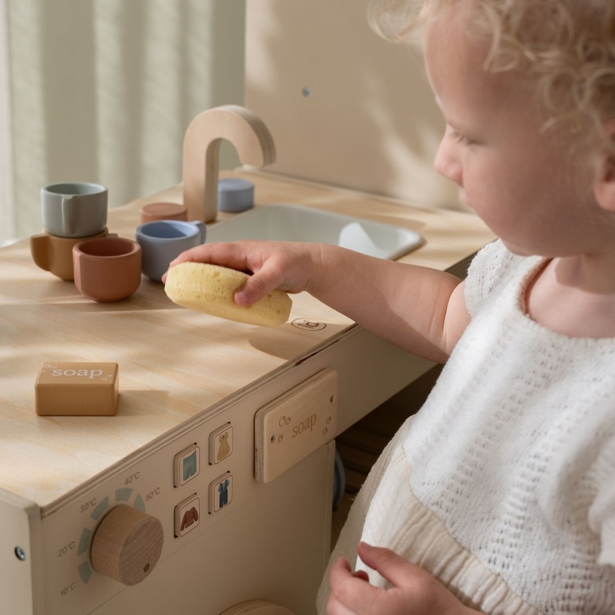 Machine à laver beige, LITTLE DUTCH