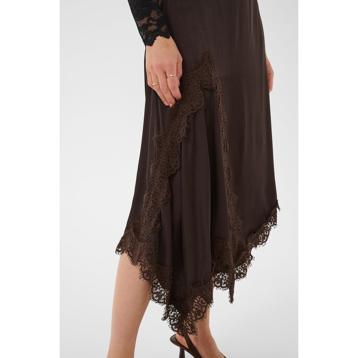 Jupe casual marron java, CREAM