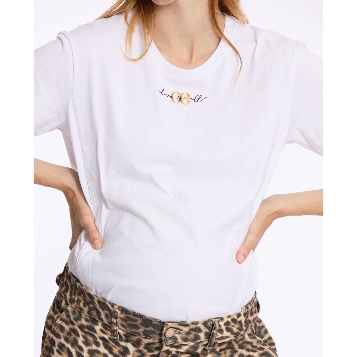 T-shirt de grossesse et d'allaitement Love blanc, CACHE COEUR