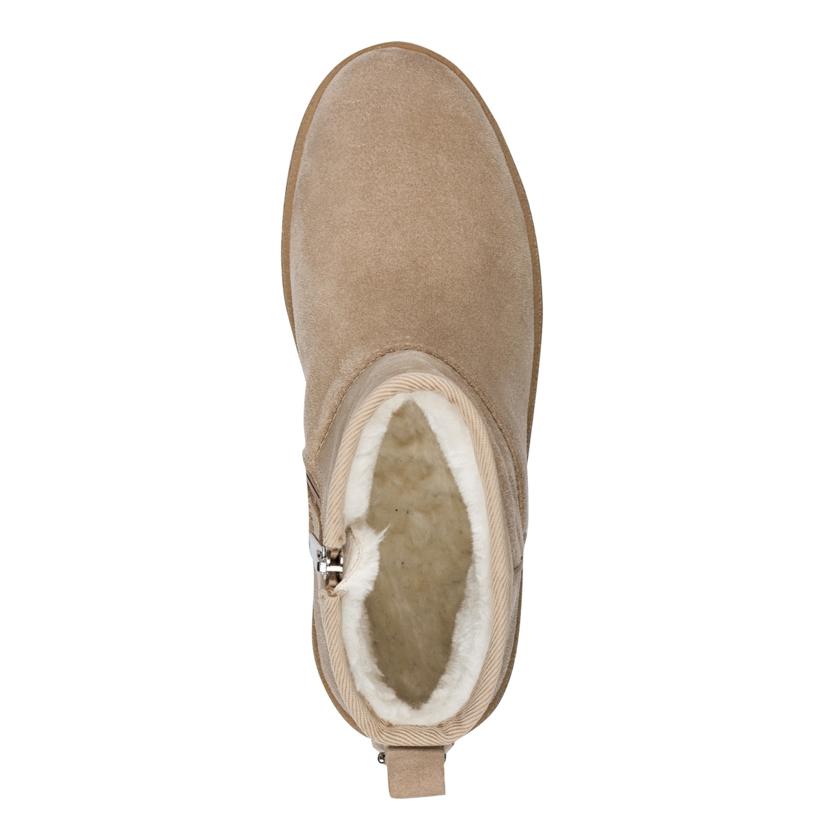 Bottine en cuir marron taupe, TAMARIS